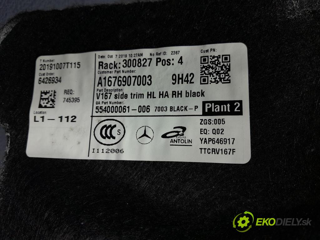 Mercedes GLE-Klasa 2019 Tapacír: kufr A1676907003