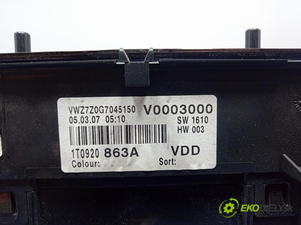 Vw Caddy 2007 prístrojovka/ budíky 1T0920863A