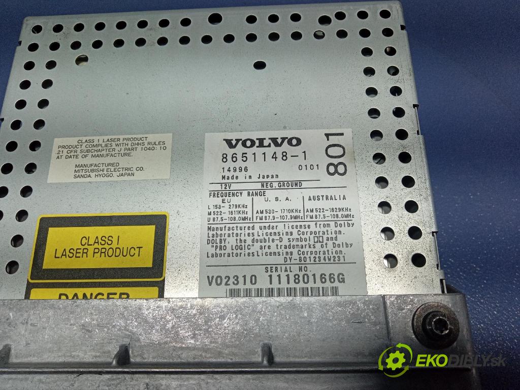Volvo S80 2001 Radio I Navigace: 8651148