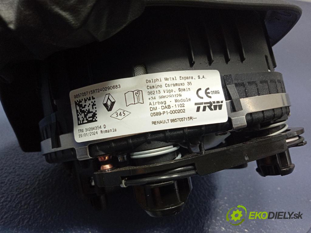 Renault Express 2024 Airbag: Řidiči: x 985705715R