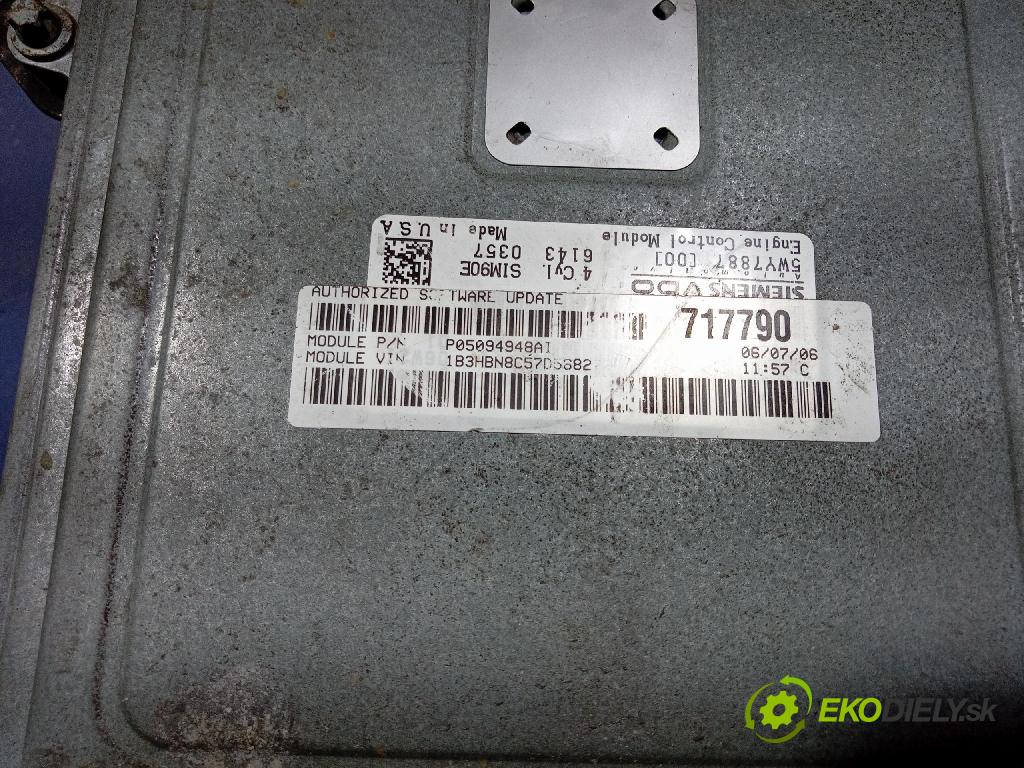 Dodge Caliber 2006 riadiaca jednotka Motor: P05094948AI