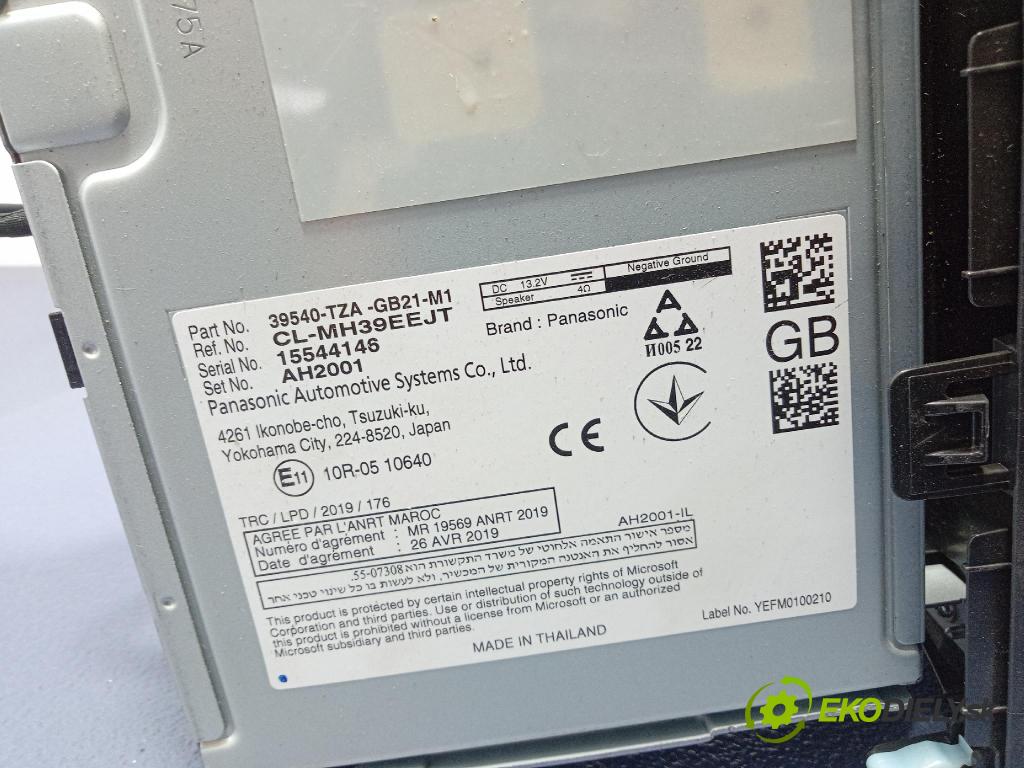 Honda Jazz 2022 Radio I Navigace: 39540-TZA-GB21-M