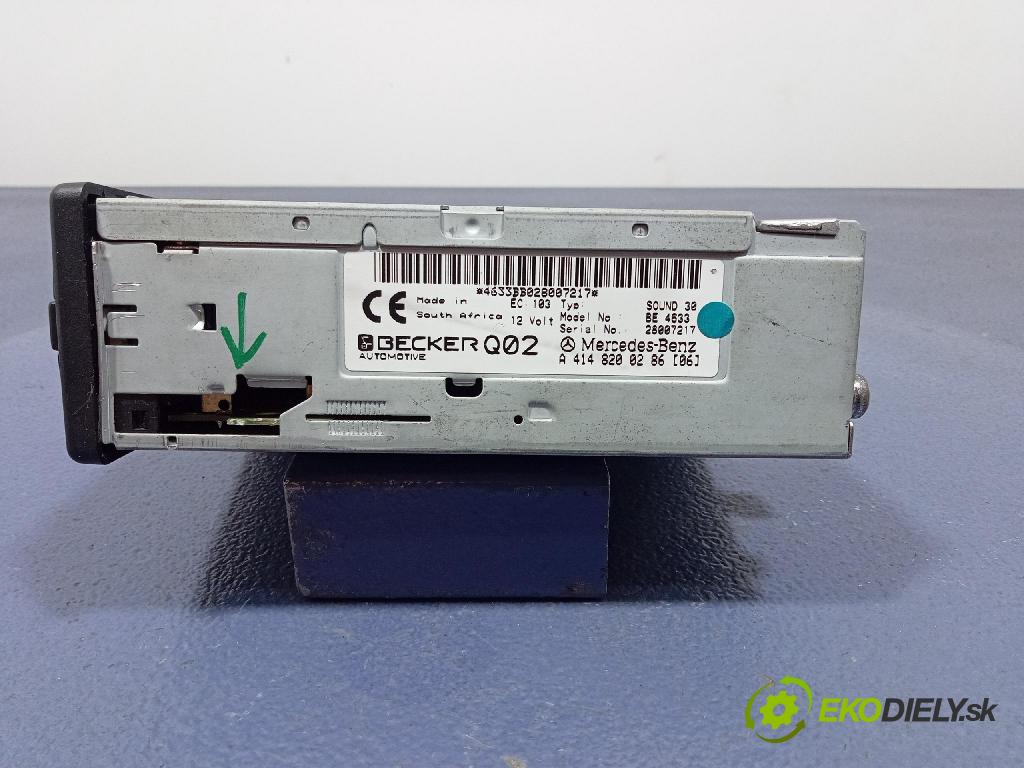 Mercedes Vaneo 2003 Radio I Navigácia: A4148200286