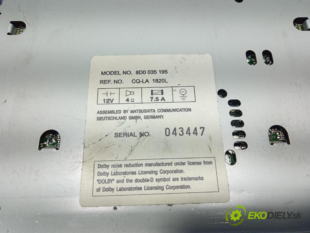 Audi A4 2000 Radio I Navigácia: 8D0035195