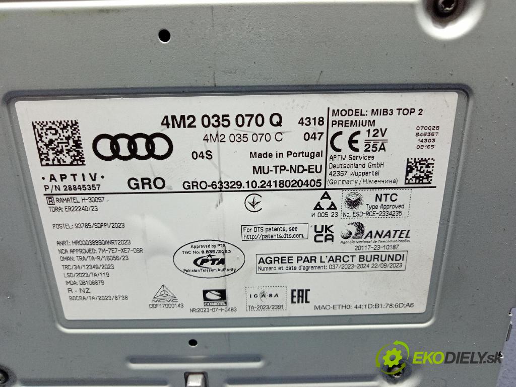 Audi Q7 2024 Radio I Navigace: 4M2035070Q