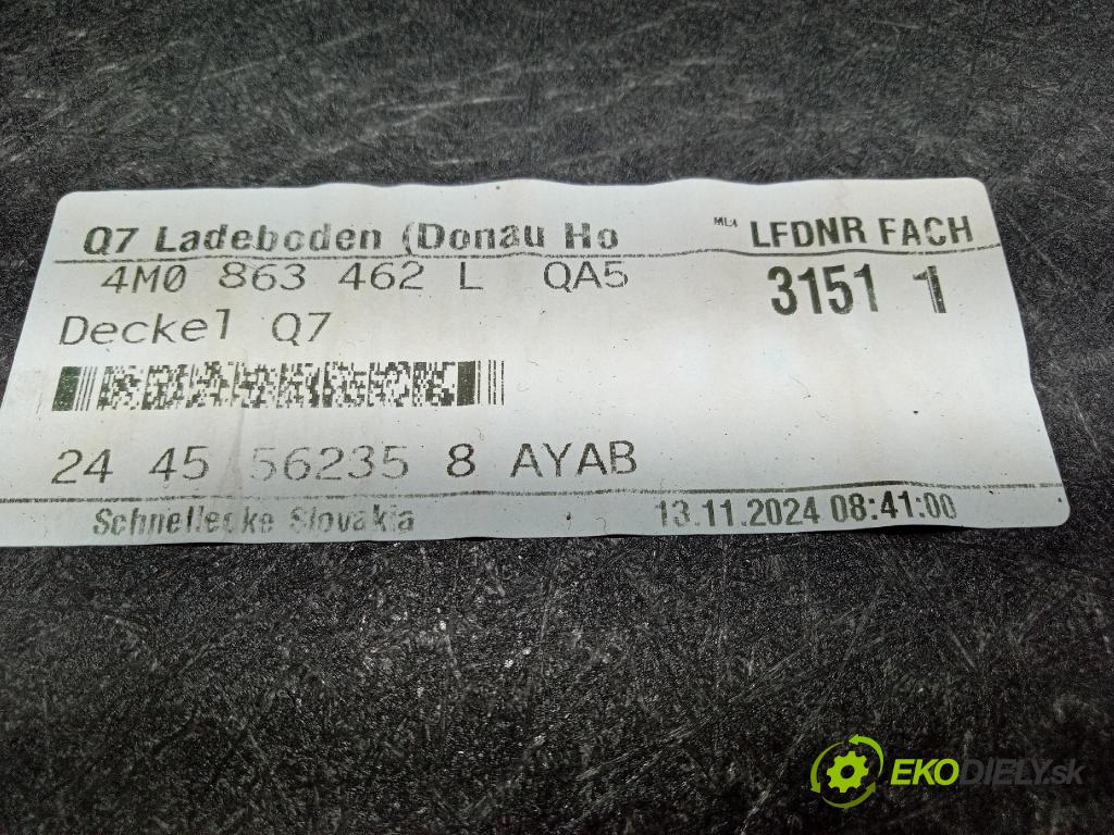 Audi Q7 2024 koberec do auta 4M0863462L