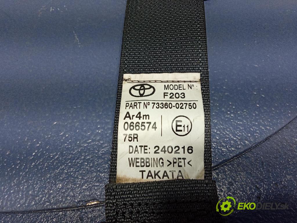 Toyota Auris 2016 Pásy: Bezpečnosť: x 73360-02750
