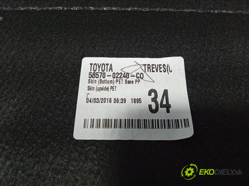 Toyota Auris 2016 koberec do auta 58570-02240