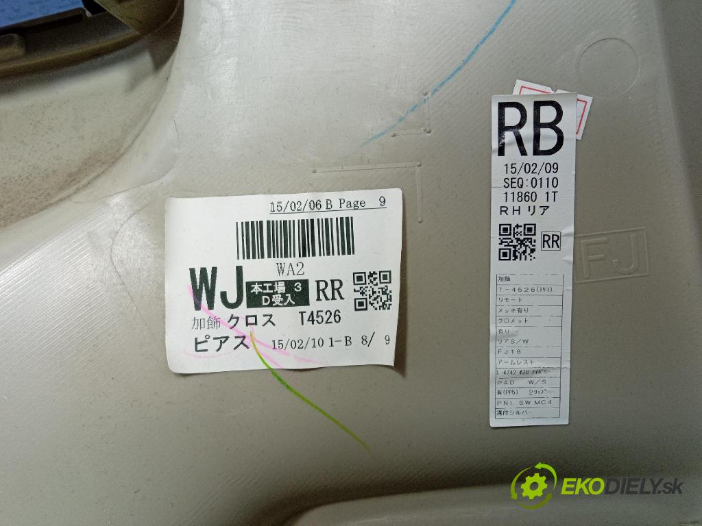 Subaru Xv 2015 Čalounictví: dvere zad Prava: 94223FJ000
