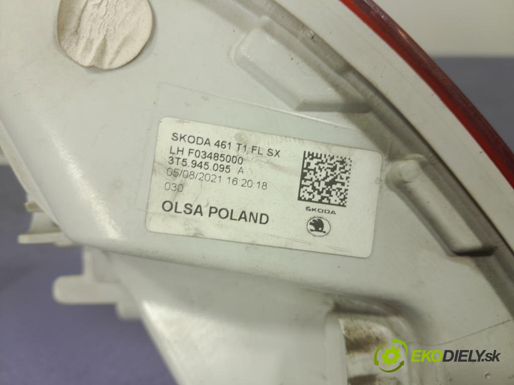 Skoda Superb 2015 svetlo / reflektor zad ľavá Vonkajsia: 3T5945095A