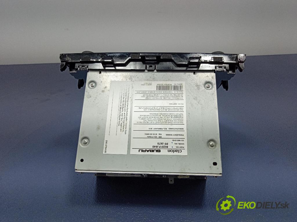 Subaru Xv 2015 Radio I Navigácia: 86201FJ640