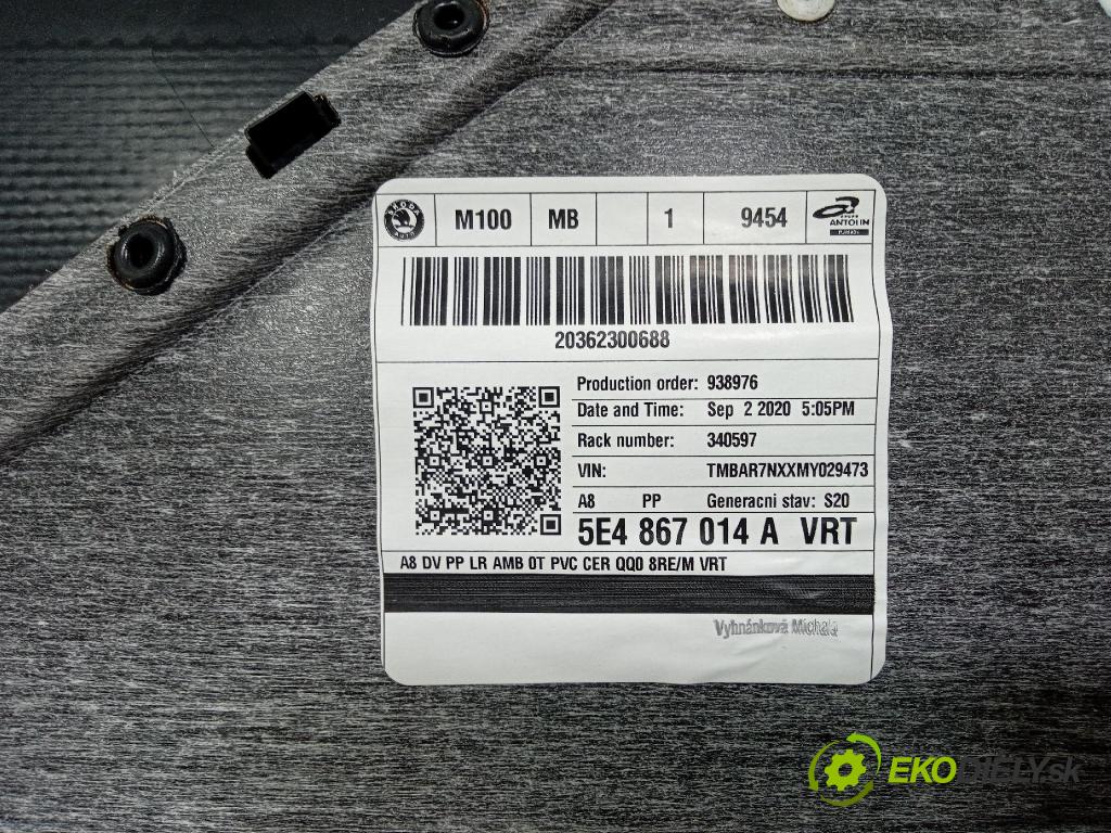 Skoda Octavia 2020 Čalounictví: dvere Predné Prava: 5E4867014A