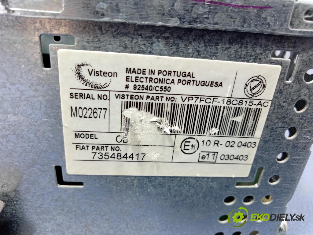 Fiat Bravo 2008 Radio I Navigácia: 735484417