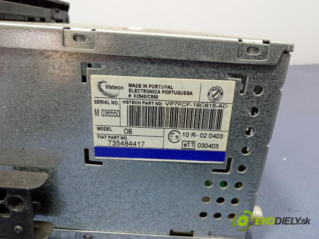 Fiat Bravo 2009 Radio I Navigácia: 735484417