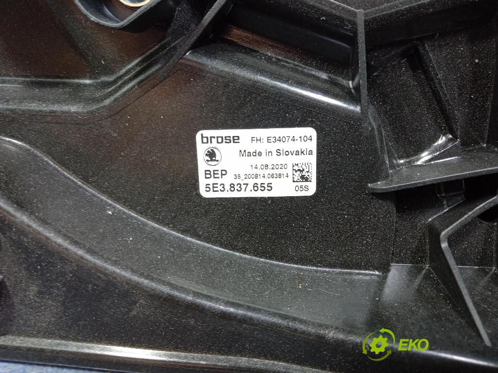 Skoda Octavia 2020 mechanizmus okna Okná: Predné Vľavo: 5E3837655