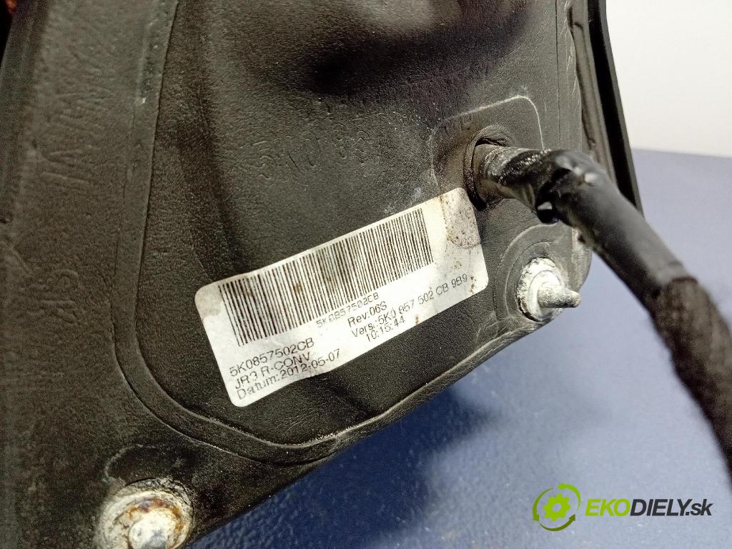 Vw Golf 2012 zrkadlo pravé 5K0857502CB