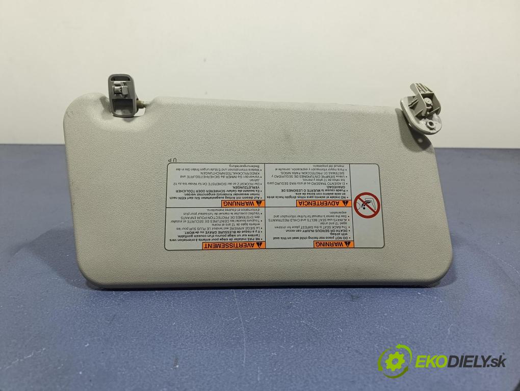 Toyota Avensis 2004 kryt slnečná clona 
