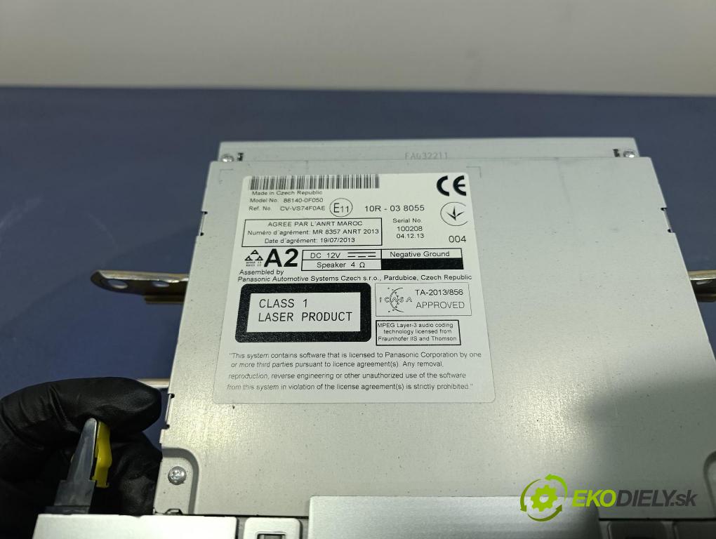 Toyota Verso 2014 Radio I Navigace: 86140-0F050