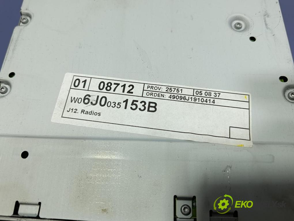 Seat Ibiza 2009 Radio I Navigácia: 6J0035153B