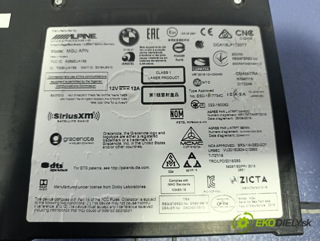 Bmw Seria 7 2019 Radio I Navigace: 9858537
