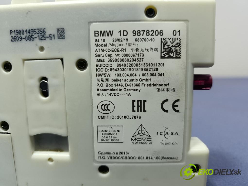 Bmw Seria 7 2019 řídící jednotka Bluetooth: / Telefonu: 9878206