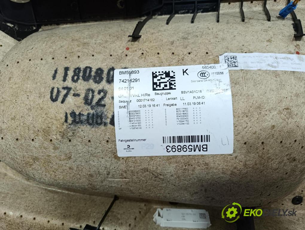 Bmw Seria 7 2019 Tapacír: dveře Zad: Práva: