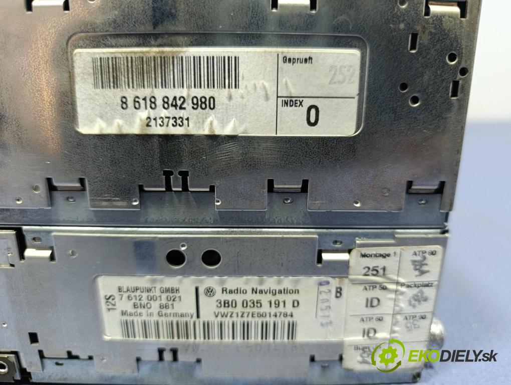 Vw Sharan 2005 Radio I Navigace: 3B0035191D