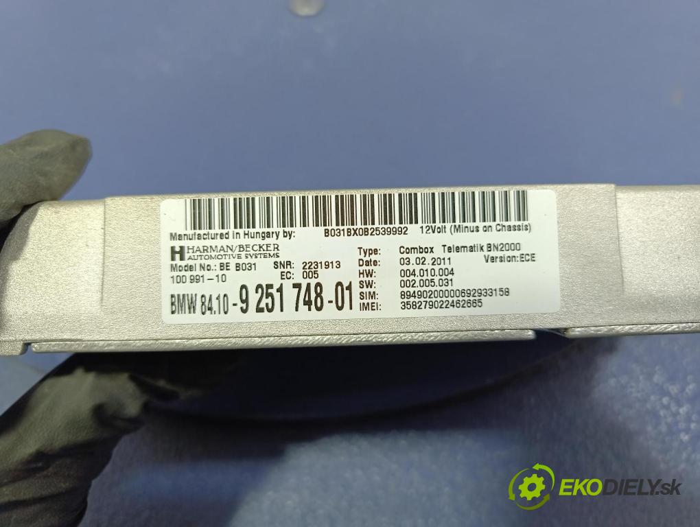Bmw Seria 3 2011 řídící jednotka Bluetooth: / Telefonu: 9251748
