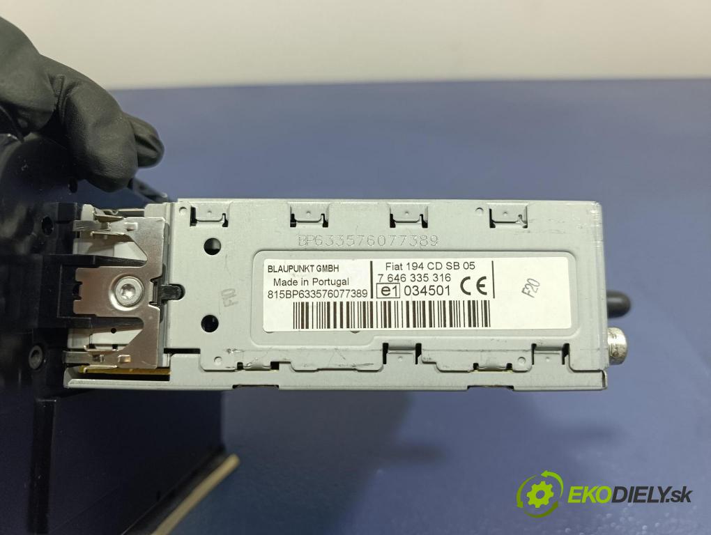 Fiat Croma 2007 Radio I Navigace: 7646335316