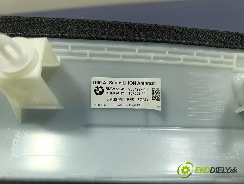 Bmw Seria 5 2025 kryt Plast: Interiéry: 9504297
