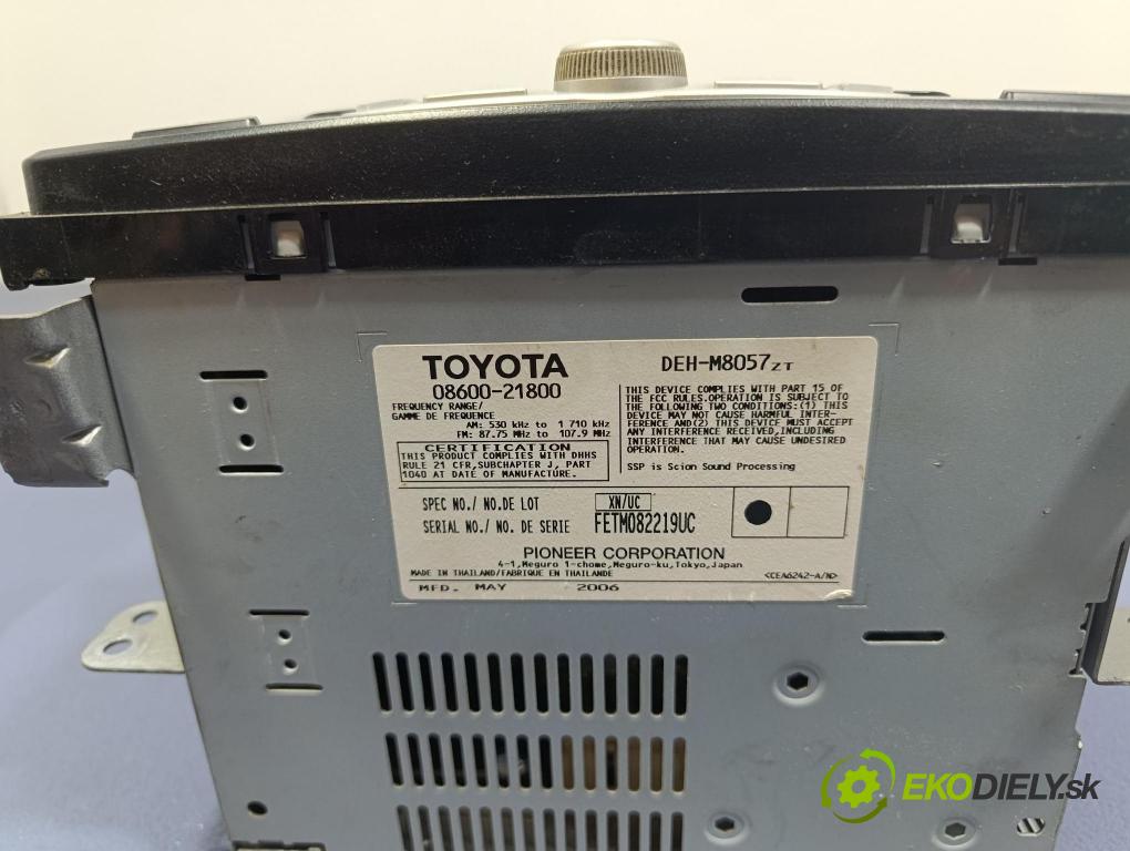 Toyota Scion xa 2006 Radio I Navigace: 08600-21800