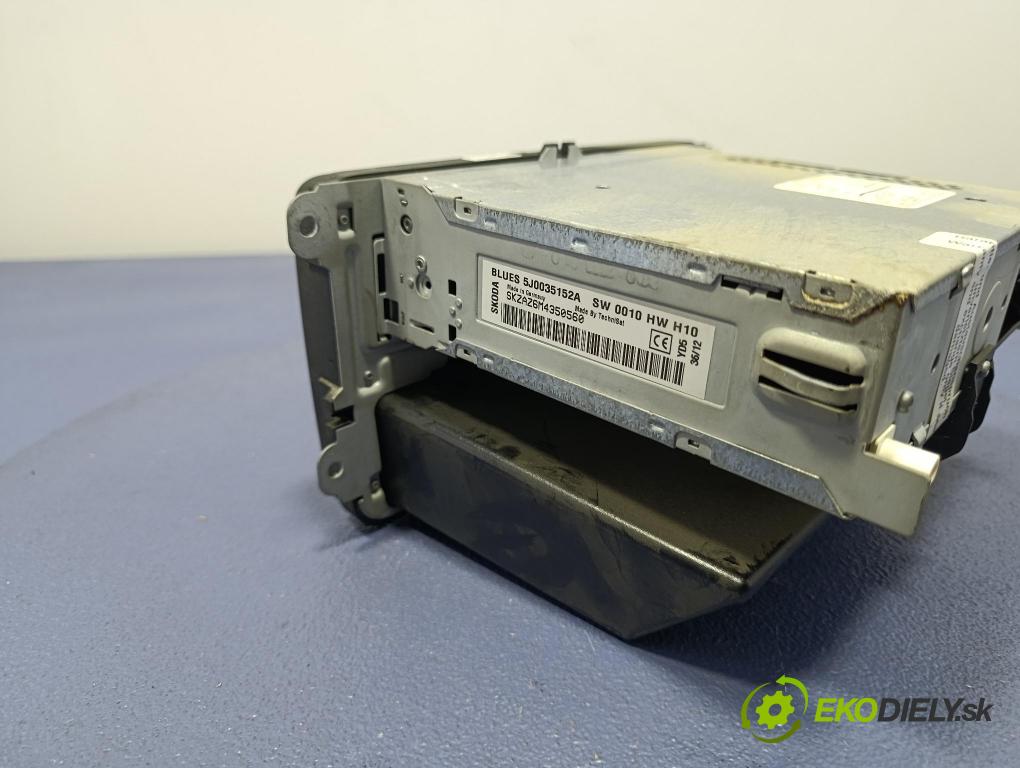 Skoda Fabia 2012 Radio I Navigace: 5J0035152A