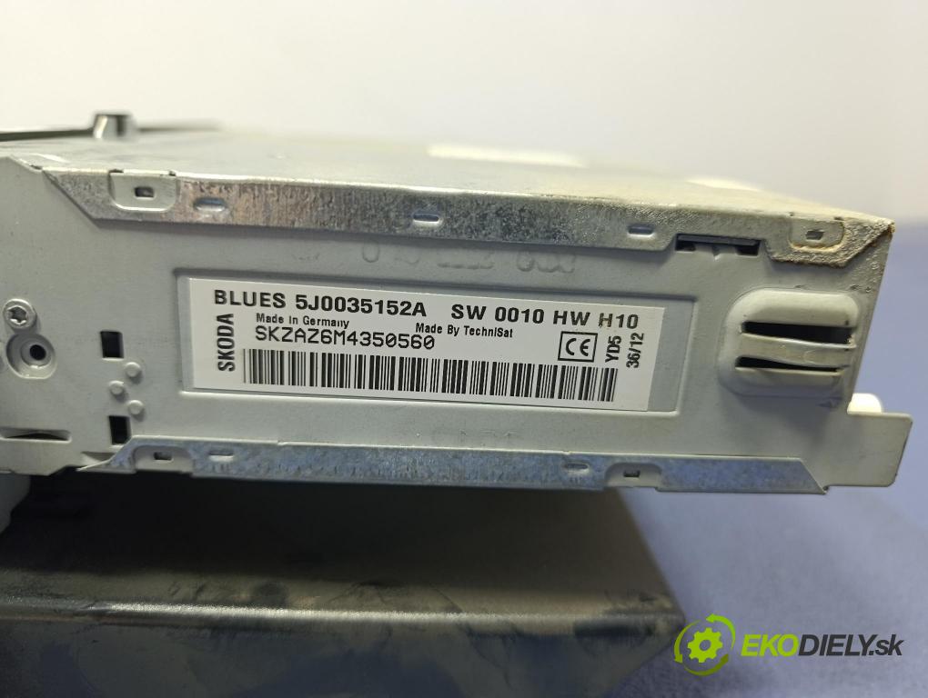 Skoda Fabia 2012 Radio I Navigace: 5J0035152A