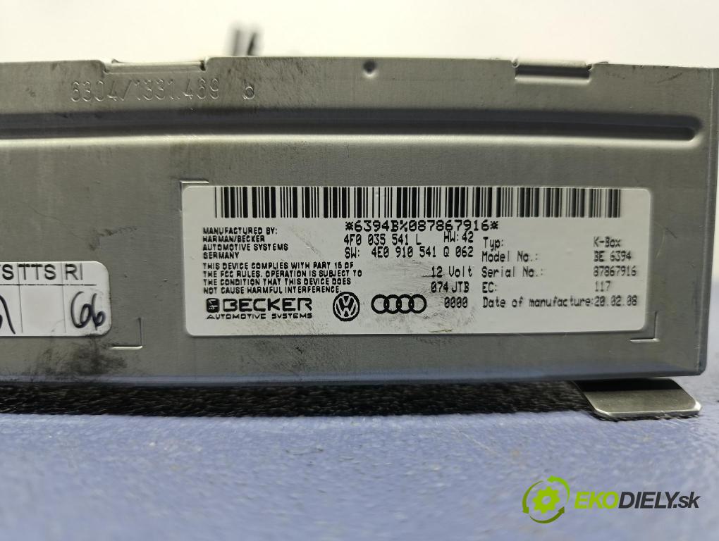 Audi A6 2008 Radio I Navigácia: 4E0919887M