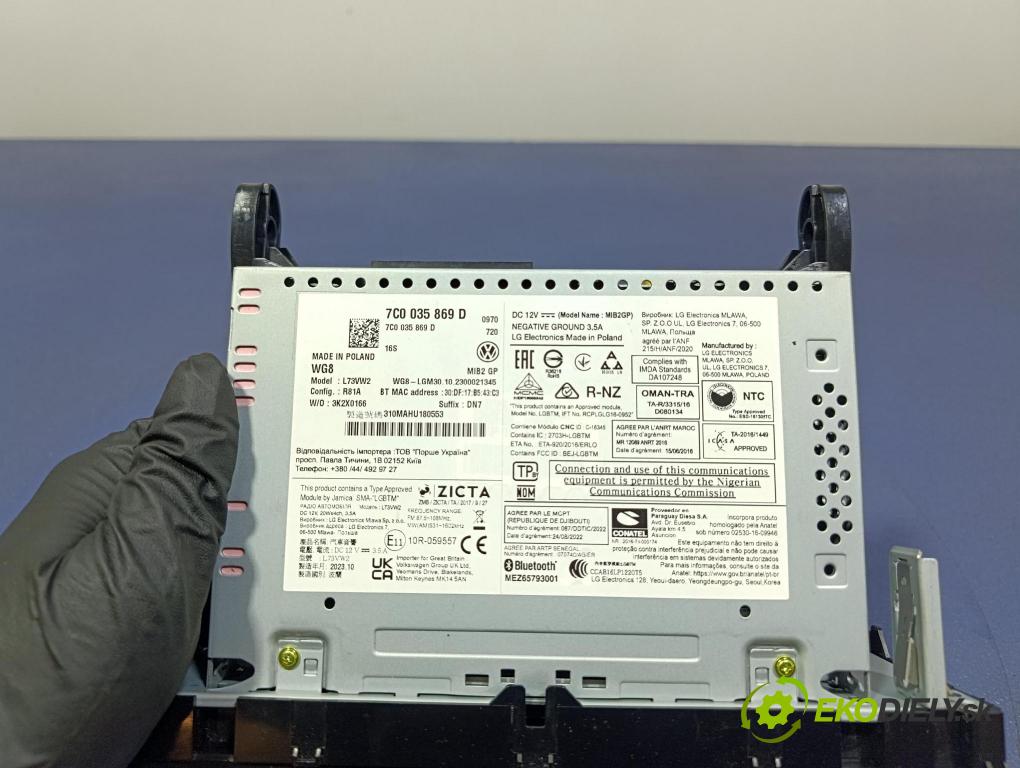 Vw Crafter 2023 Radio I Navigace: 7C0035869D