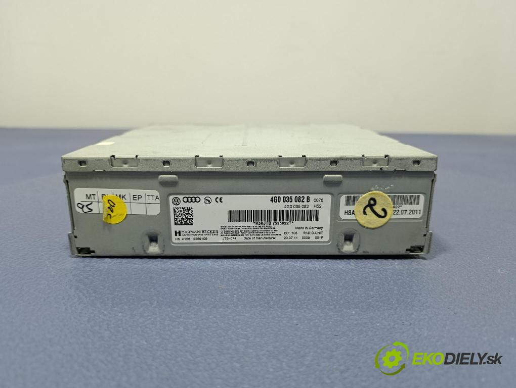 Audi A7 2012 Radio I Navigácia: 4G0035082B