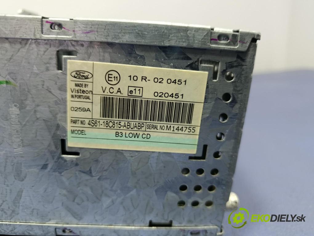 Ford Fusion 2005 Radio I Navigace: 4S61-18C815-AB