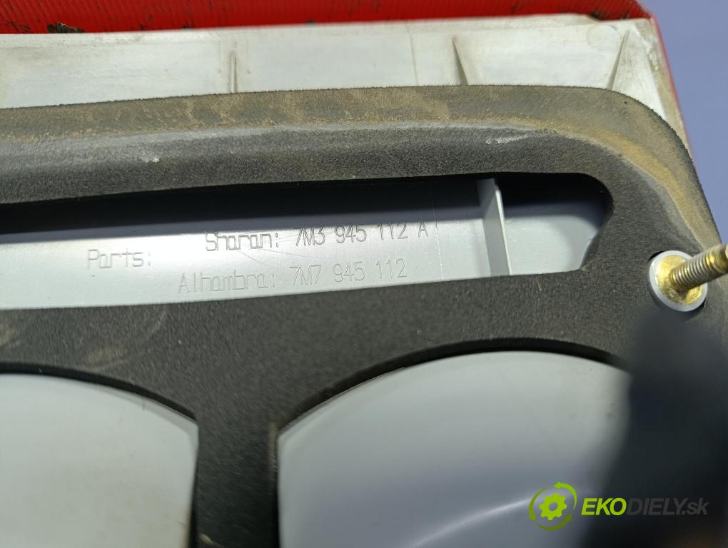 Vw Sharan 2001 svetlo / reflektor zad Prava: Vnútri: 7M3945112A