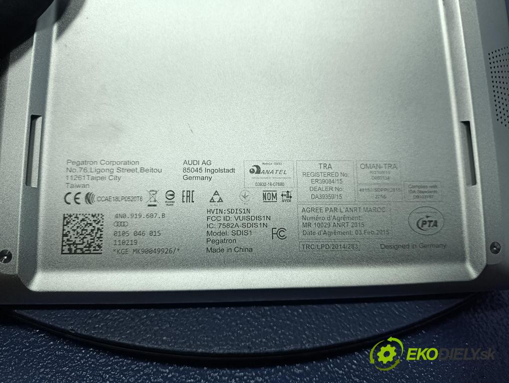 Audi A8 2019 Zobrazit: Rádio: / GPS 4N0919607B