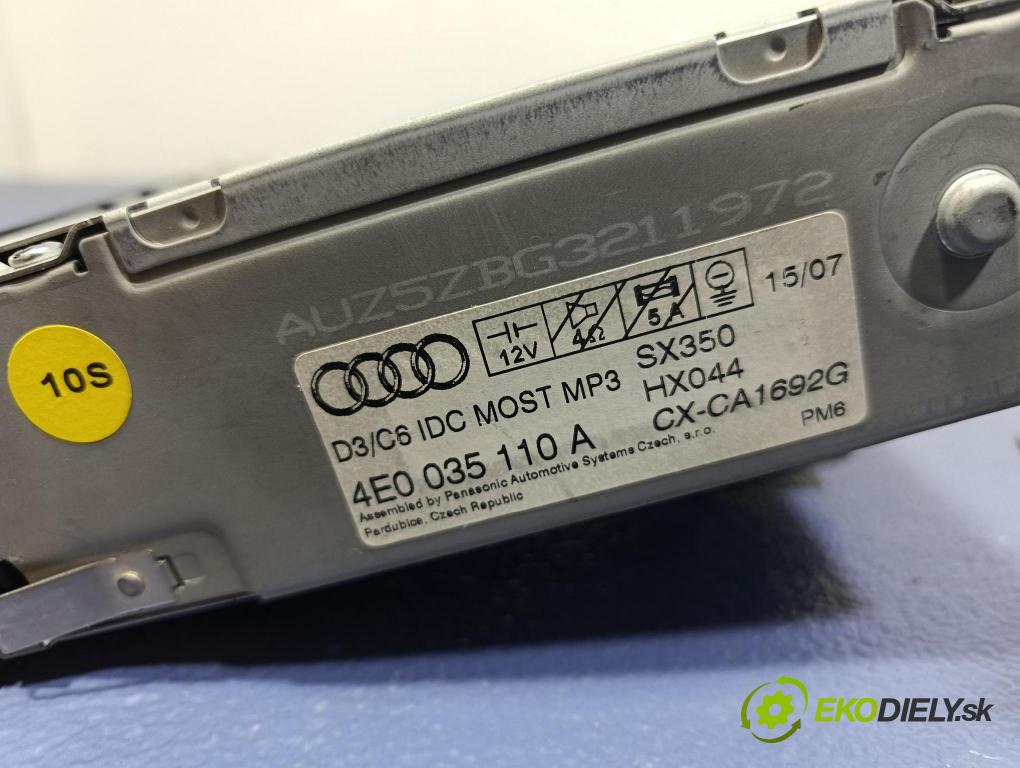 Audi A6 2007 Menič: / Čitateľ: Navigacia: 4E0035110A