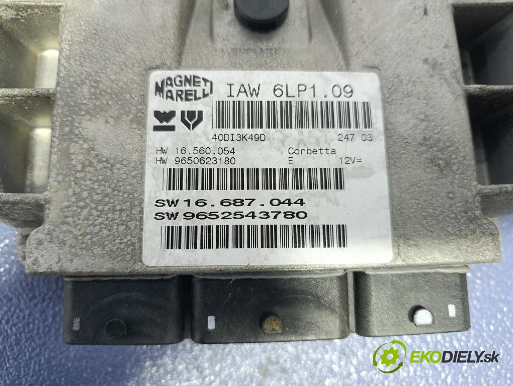 Peugeot 206 2003 řídící jednotka Motor: 9652543780