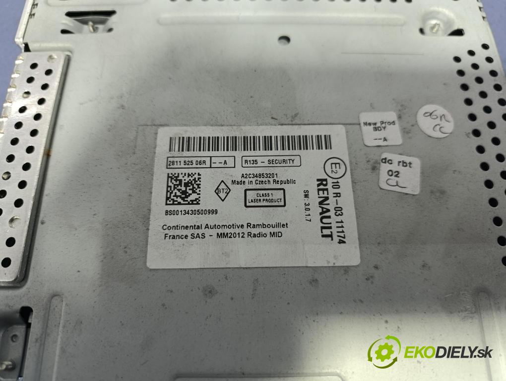 Renault Megane 2014 Radio I Navigácia: 281152506R