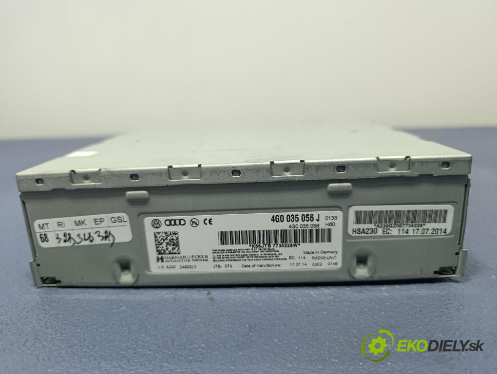 Audi A6 2014 Radio I Navigace: 4G0035056J