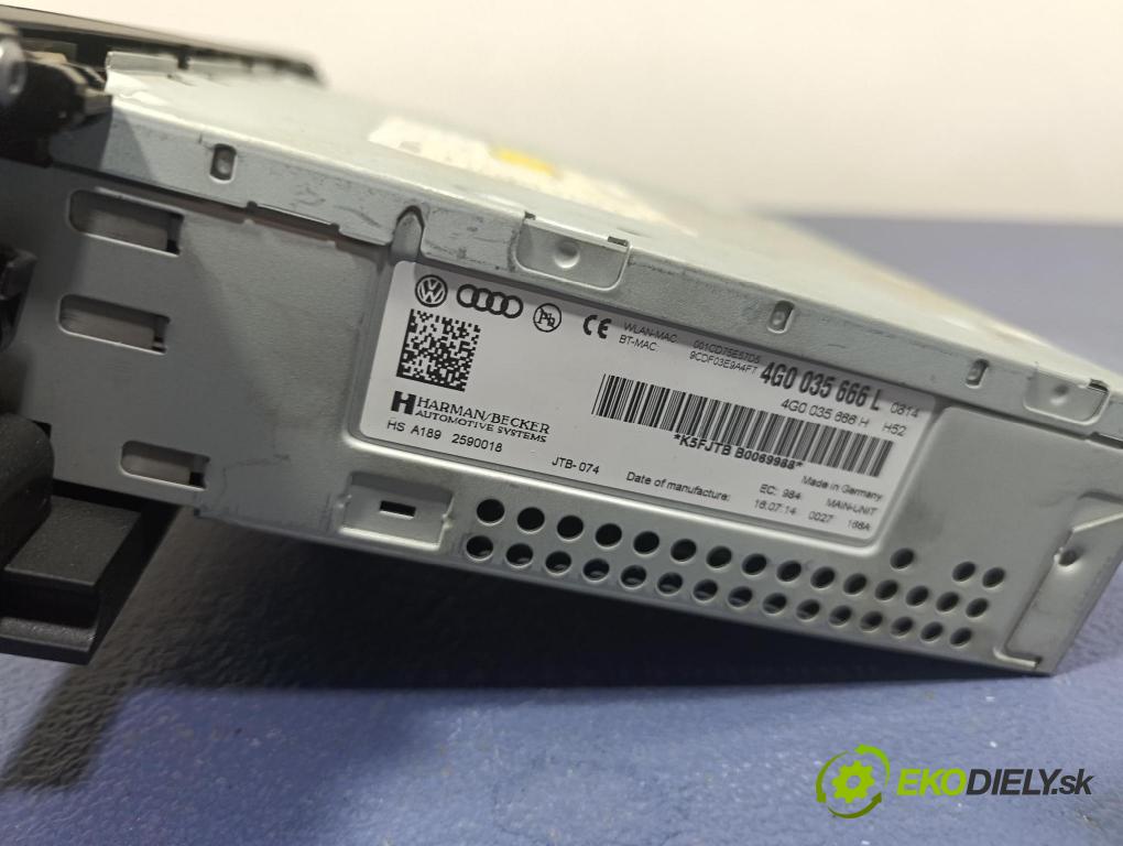 Audi A6 2014 Radio I Navigace: 4G0035666L