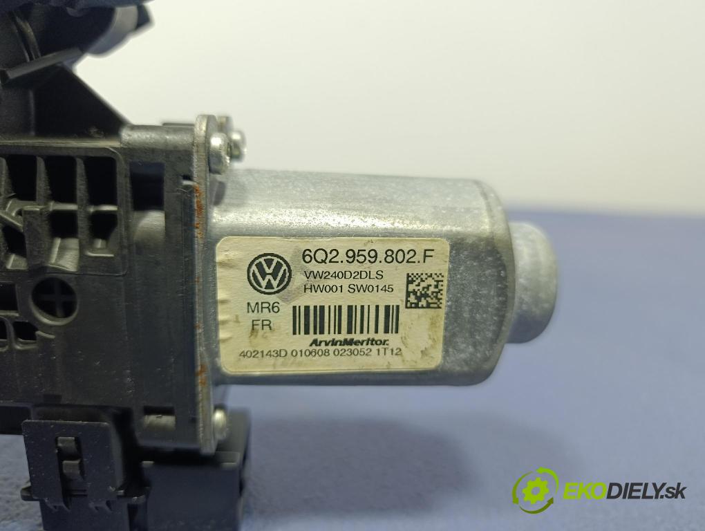 Vw Polo 2008 mechanismus stahování Sklenka: před Levý: 6Q2959802F