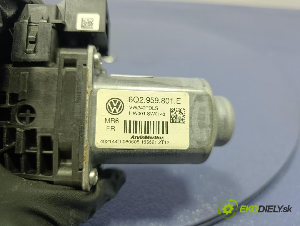 Vw Polo 2008 mechanismus stahování Sklenka: před v pravo: 6Q2959801E