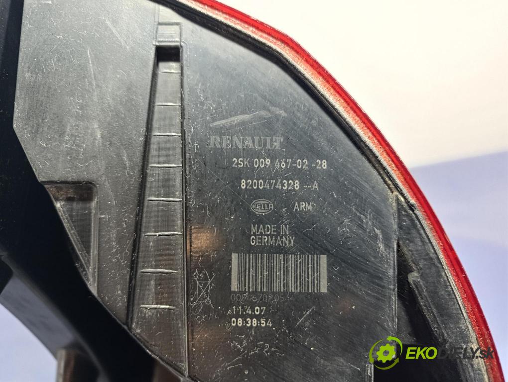 Renault Scenic 2007 světlo Zad: Práva: Mimo: 8200474328