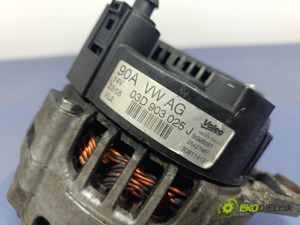 Vw Polo 2008 Alternator 03D903025J