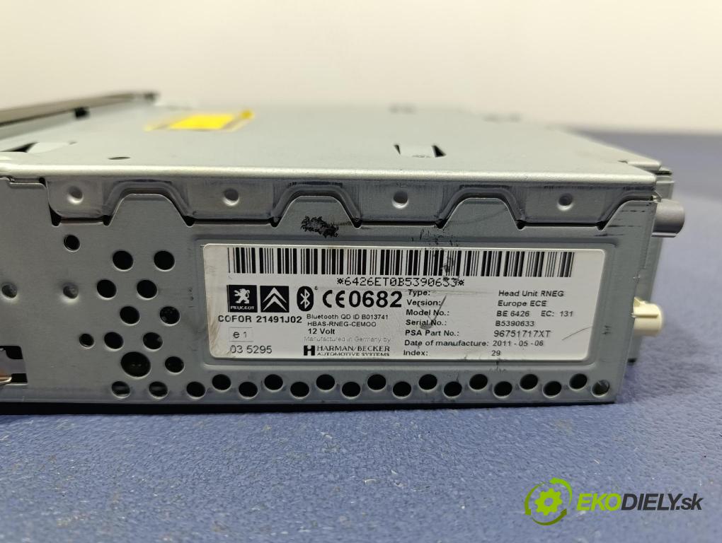 Citroen Ds3 2011 Radio I Navigace: 96751717XT