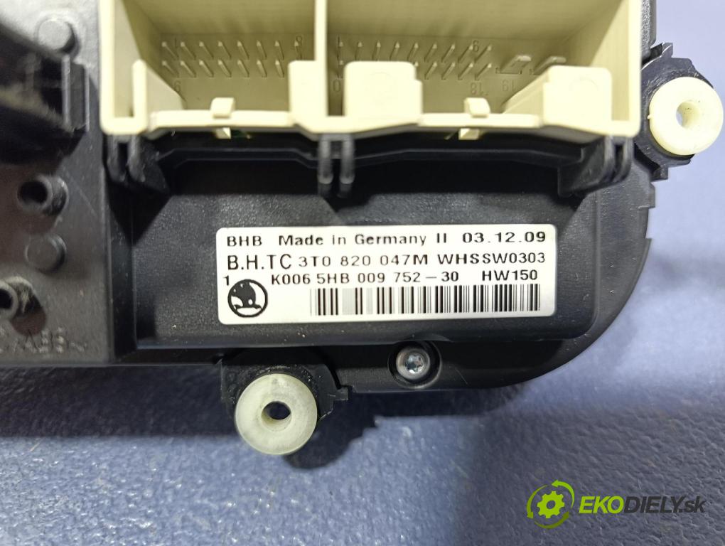Skoda Yeti 2009 prepínač Klimatizácia: Prúd vzduchu: 3T0820047M